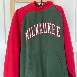 Vintage Reebok Milwaukee Bucks Hoodie Size M Medium